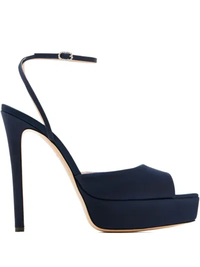 ANDREA WAZEN 140MM LOULOU PLATFORM PEEP-TOE SANDALS