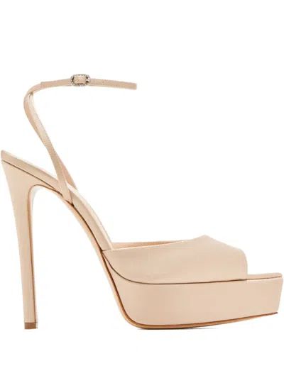 ANDREA WAZEN 140MM LOULOU PLATFORM PEEP-TOE SANDALS