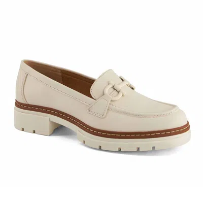 ANDREA WOMEN'S HEELED LOAFERS IN LIGHT BEIGE