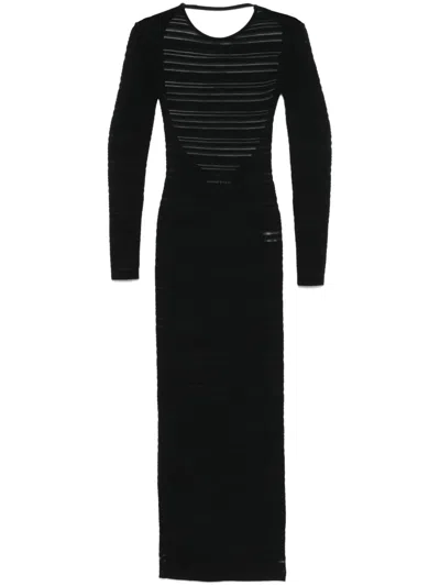 ANDREÄDAMO STRIPED KNIT MAXI DRESS