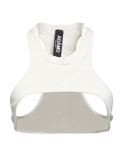 ANDREÄDAMO ANDREĀDAMO WOMAN TOP IVORY SIZE XXL POLYAMIDE, ELASTANE