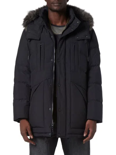 ANDREW MARC MEN'S TREMONT FAUX FUR TRIM PARKA