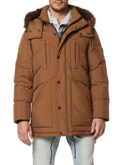 ANDREW MARC MEN'S TREMONT FAUX FUR TRIM PARKA