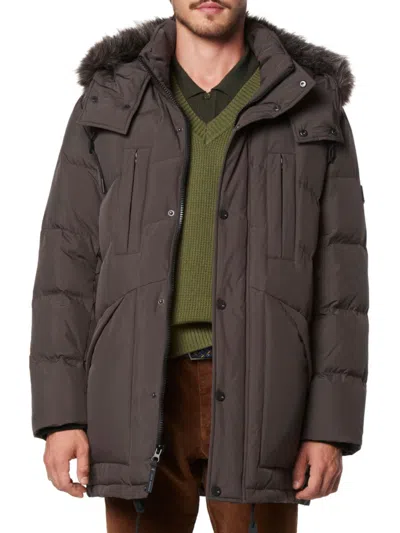 ANDREW MARC MEN'S TREMONT FAUX FUR TRIM PARKA