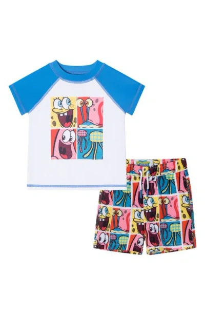 ANDY & EVAN ANDY & EVAN X SPONGEBOB SQUAREPANTS™ TWO-PIECE RASHGUARD SWIMSUIT
