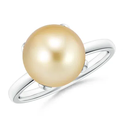 ANGARA ANGARA 10MM CLASSIC SOLITAIRE GOLDEN SOUTH SEA PEARL RING