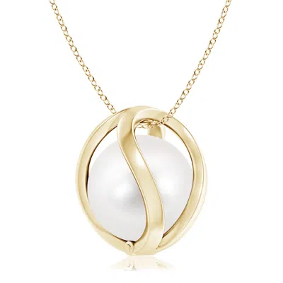 ANGARA ANGARA 10MM FRESHWATER PEARL CAGE PENDANT