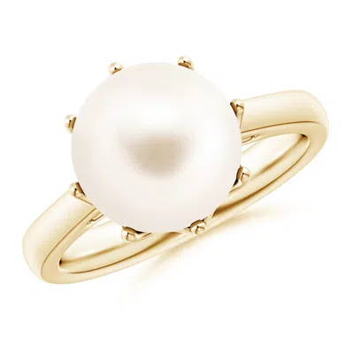 ANGARA ANGARA 10MM FRESHWATER PEARL SOLITAIRE CROWN RING