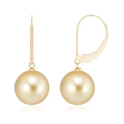 ANGARA ANGARA 10MM GOLDEN SOUTH SEA PEARL EARRINGS WITH LEVERBACK