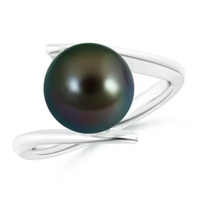 ANGARA ANGARA 10MM SOLITAIRE TAHITIAN PEARL RING WITH BYPASS SHANK