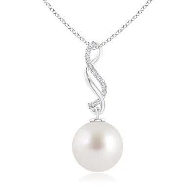 ANGARA ANGARA 10MM SOUTH SEA PEARL INFINITY SWIRL PENDANT