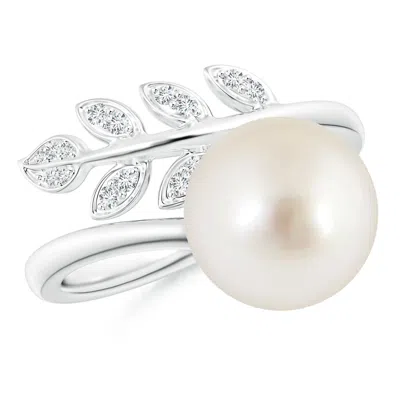 ANGARA ANGARA 10MM SOUTH SEA PEARL OLIVE LEAF WRAP RING
