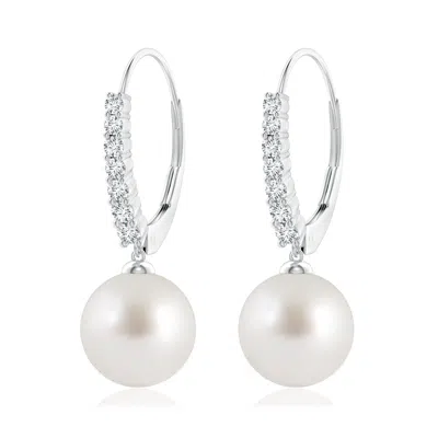 ANGARA ANGARA 10MM SOUTH SEA PEARL TAPERED LEVERBACK EARRINGS