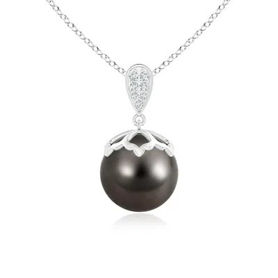 ANGARA ANGARA 10MM TAHITIAN PEARL PENDANT WITH INVERTED PEAR BALE