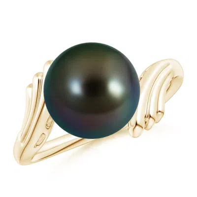 ANGARA ANGARA 10MM TAHITIAN PEARL RING WITH WING MOTIFS