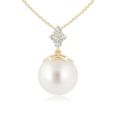 ANGARA ANGARA 11MM SOUTH SEA PEARL PENDANT WITH DIAMOND CLUSTER
