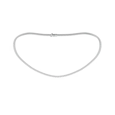ANGARA 16" THREE-PRONG SET DIAMOND TENNIS NECKLACE