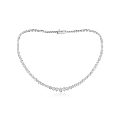 ANGARA 18" PRONG-SET GRADUATED DIAMOND TENNIS NECKLACE