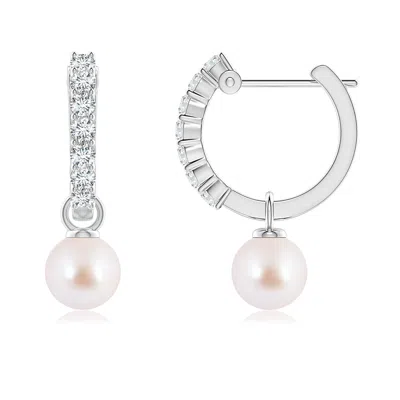 ANGARA ANGARA 6MM JAPANESE AKOYA PEARL HINGED CLIP EARRINGS WITH DIAMONDS