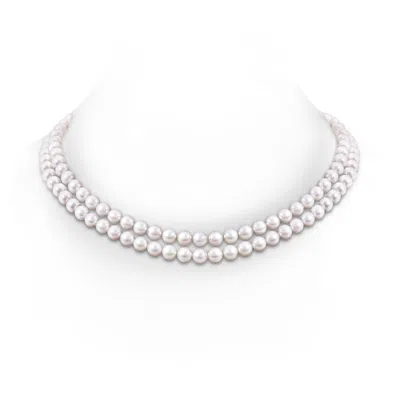 ANGARA ANGARA 7-8MM 7-8MM, 18" JAPANESE AKOYA PEARL DOUBLE LINE NECKLACE