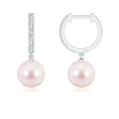 ANGARA ANGARA 7MM JAPANESE AKOYA PEARL HUGGIE HOOP EARRINGS