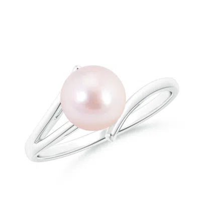ANGARA ANGARA 7MM SOLITAIRE JAPANESE AKOYA PEARL BYPASS SPLIT SHANK RING