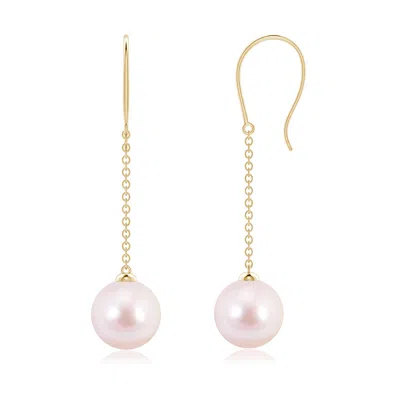 ANGARA ANGARA 8MM DANGLING SOLITAIRE JAPANESE AKOYA PEARL EARRINGS
