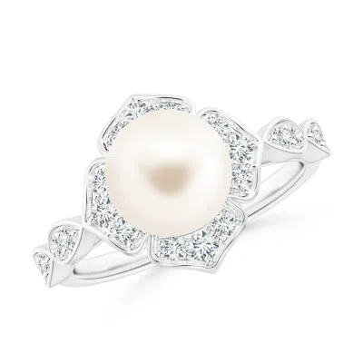ANGARA ANGARA 8MM FLORAL VINTAGE INSPIRED FRESHWATER PEARL RING