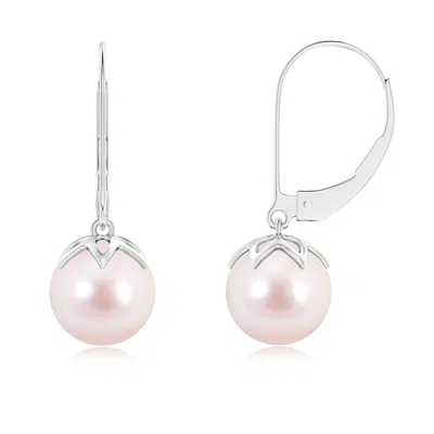 ANGARA ANGARA 8MM JAPANESE AKOYA PEARL LEVERBACK DROP EARRINGS