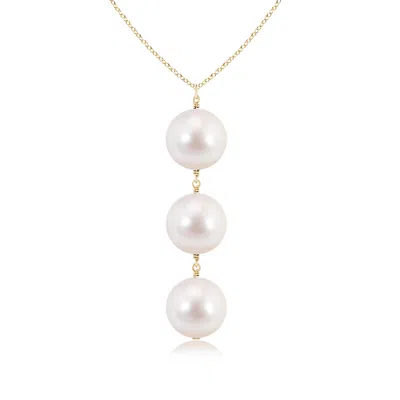 ANGARA ANGARA 8MM JAPANESE AKOYA PEARL TRIPLE DROP PENDANT