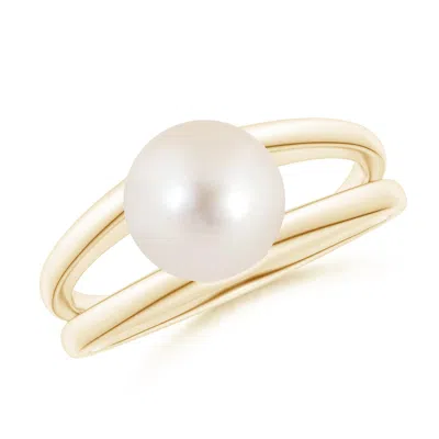 ANGARA ANGARA 8MM SOLITAIRE FRESHWATER PEARL SPLIT SHANK RING