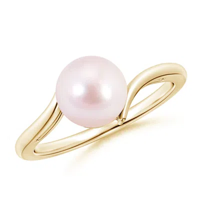 ANGARA ANGARA 8MM SOLITAIRE JAPANESE AKOYA PEARL BYPASS RING
