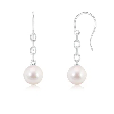 ANGARA ANGARA 8MM SOLITAIRE JAPANESE AKOYA PEARL DROP EARRINGS