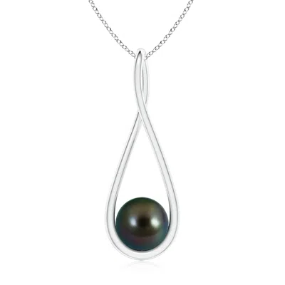 ANGARA ANGARA 8MM SOLITAIRE TAHITIAN PEARL CRADLE PENDANT