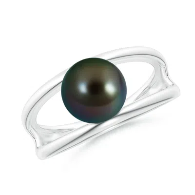 ANGARA ANGARA 8MM SOLITAIRE TAHITIAN PEARL DOUBLE SHANK RING