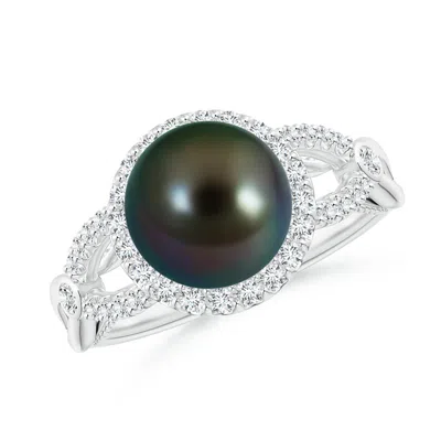 ANGARA ANGARA 8MM TAHITIAN PEARL HALO INFINITY RING