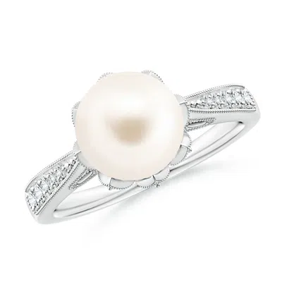 ANGARA ANGARA 8MM VINTAGE STYLE FRESHWATER PEARL RING
