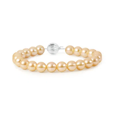 ANGARA ANGARA 9MM CLASSIC GOLDEN SOUTH SEA PEARL BRACELET