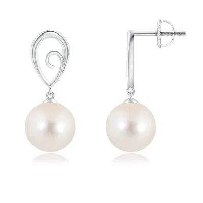 ANGARA ANGARA 9MM FRESHWATER PEARL DROP EARRINGS WITH METAL LOOP