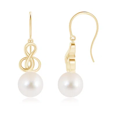 ANGARA ANGARA 9MM FRESHWATER PEARL INTERTWINED INFINITY EARRINGS
