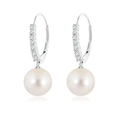 ANGARA ANGARA 9MM FRESHWATER PEARL TAPERED LEVERBACK EARRINGS