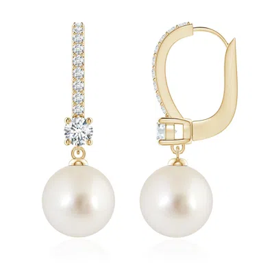 ANGARA ANGARA 9MM LEVERBACK SOUTH SEA PEARL DROP EARRINGS