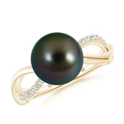 ANGARA ANGARA 9MM TAHITIAN PEARL INFINITY RING