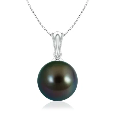 ANGARA ANGARA 9MM TAHITIAN PEARL PENDANT WITH ORNATE BALE