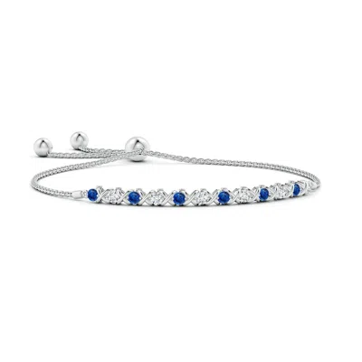 ANGARA ALTERNATE SAPPHIRE AND DIAMOND XO BOLO BRACELET