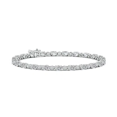 ANGARA ALTERNATING OVAL & ROUND DIAMOND TENNIS BRACELET
