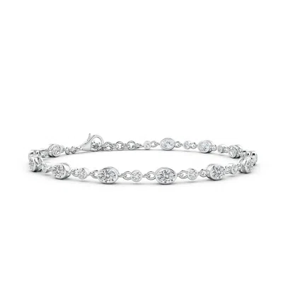 ANGARA ALTERNATING OVAL AND ROUND DIAMOND TENNIS BRACELET