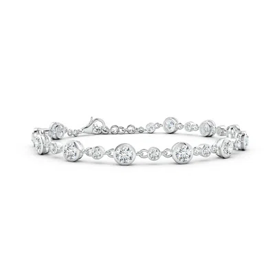 ANGARA ALTERNATING SIZE ROUND LAB-GROWN DIAMOND TENNIS BRACELET