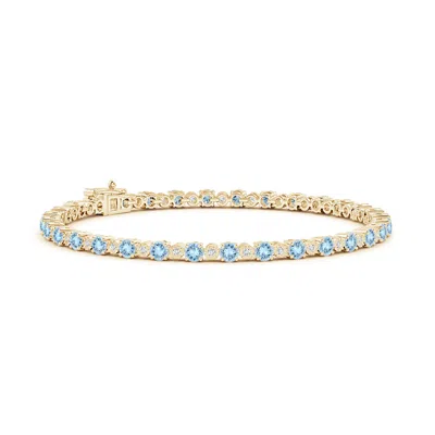 ANGARA AQUAMARINE AND ILLUSION DIAMOND TENNIS BRACELET