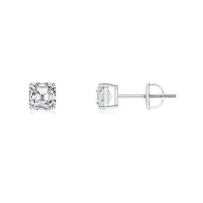 ANGARA ASSCHER-CUT DIAMOND SOLITAIRE STUD EARRINGS